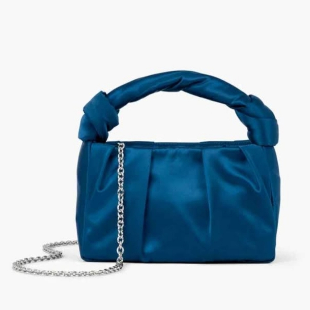 Blue Satin Clutch